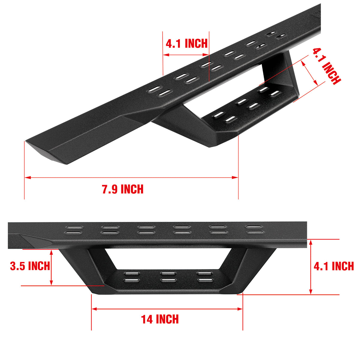 Carbon Steel Both Sides Nerf Bar RS 2024-2026 Toyota Land Cruiser WB20RBD1B