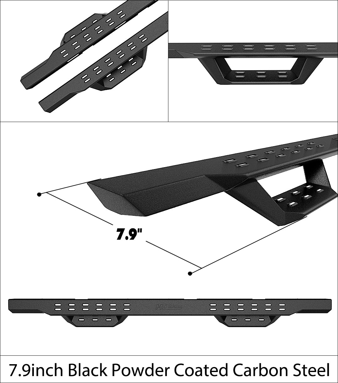 Carbon Steel Both Sides Nerf Bar RS 2022 -2026 Toyota Tundra Double Cab WB20RBI7B