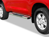 Stainless Steel + PE Step Area Both Sides Running Board-S Series 2007-2017 Toyota Tundra Regular Cab WB20SAD0S