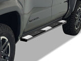 Stainless Steel + PE Step Area Both Sides Running Board-S Series 2024-2026 Toyota Tacoma Double/Crew Cab (Incl. Hybrid Model) WB20SAE8S