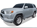 Stainless Steel + PE Step Area Both Sides Running Board-S Series 2010-2013 Toyota 4Runner SR5\ 2010-2024 Toyota 4Runner Limited\ 2019-2024 Toyota 4Runner Nightshade Edition\(Only fit Models with Lower Rocker Panel Extensions) WB20SBC0S