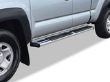 Stainless Steel + PE Step Area Both Sides Running Board-S Series 2005-2023 Toyota Tacoma Extended/Access Cab WB20SJE6S