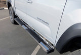 Stainless Steel + PE Step Area Both Sides Running Board-S Series 2005-2023 Toyota Tacoma Double Cab/Crew Cab WB20SJE8S