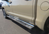 Stainless Steel + PE Step Area Both Sides Running Board-S Series 2007-2020 Toyota Tundra CrewMax Cab WB20SJI8S