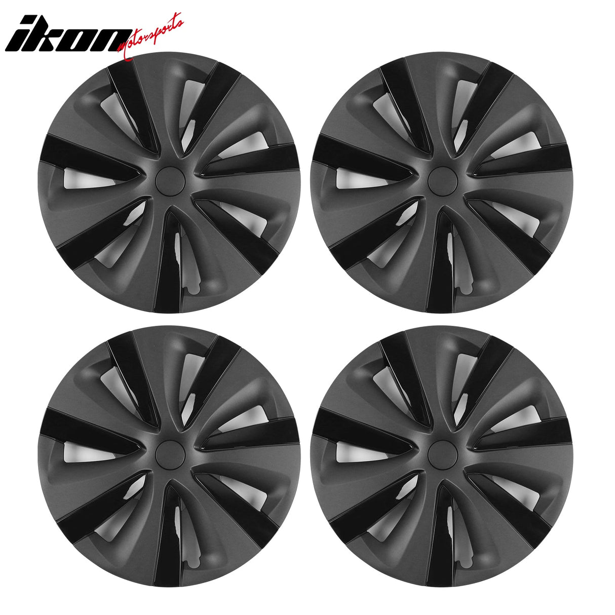 2024-2025 Tesla Model 3 18'' S Style Wheel Covers Gunmetal&Gloss Black