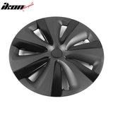2024-2025 Tesla Model 3 18'' S Style Wheel Covers Gunmetal&Gloss Black