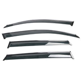 2009-2017 Audi Q5 8R Side Window Visors w/ Chrome Trim PC Injection