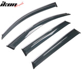 2009-2017 Audi Q5 8R Side Window Visors w/ Chrome Trim PC Injection