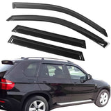 Visor Windows for BMW X5 E53 2000-2006 Slim Style Smoke Tinted Acrylic 4Dr