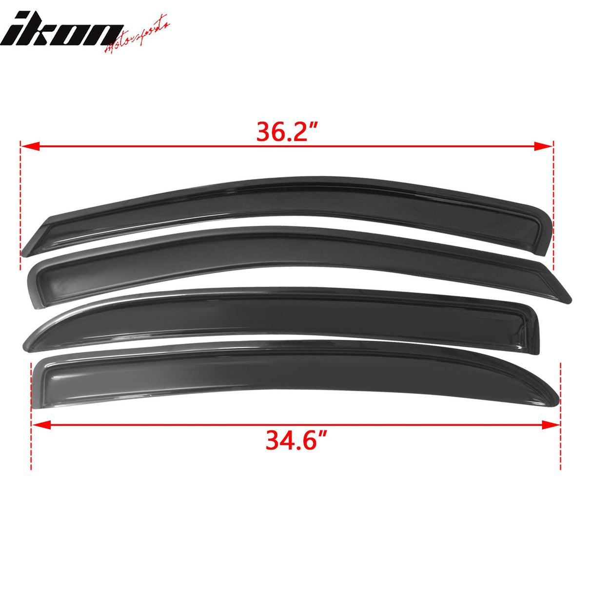 2005-2010 Chevy Cobalt Smoke Tinted Slim Style Visor Windows Acrylic