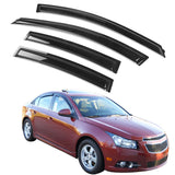 2010-2016 Chevy Cruze Tape On Smoke Tinted Window Visors Acrylic