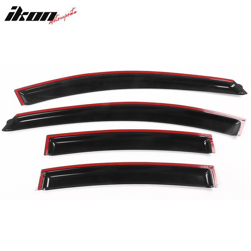 2010-2016 Chevy Cruze Tape On Smoke Tinted Window Visors Acrylic