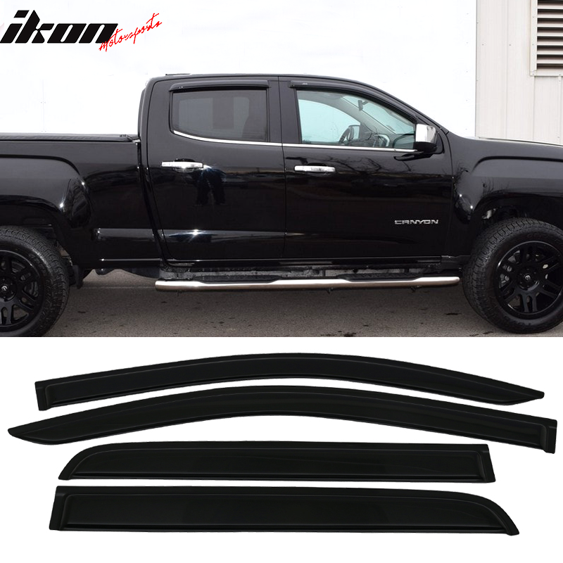 2015-2022 Chevy Colorado GMC Canyon Crew Cab 4Pc Window Visor Acrylic