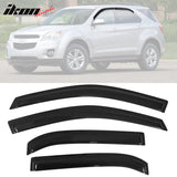 2010-2017 Chevy Equinox Slim Style Smoke Window Visors Guard Acrylic