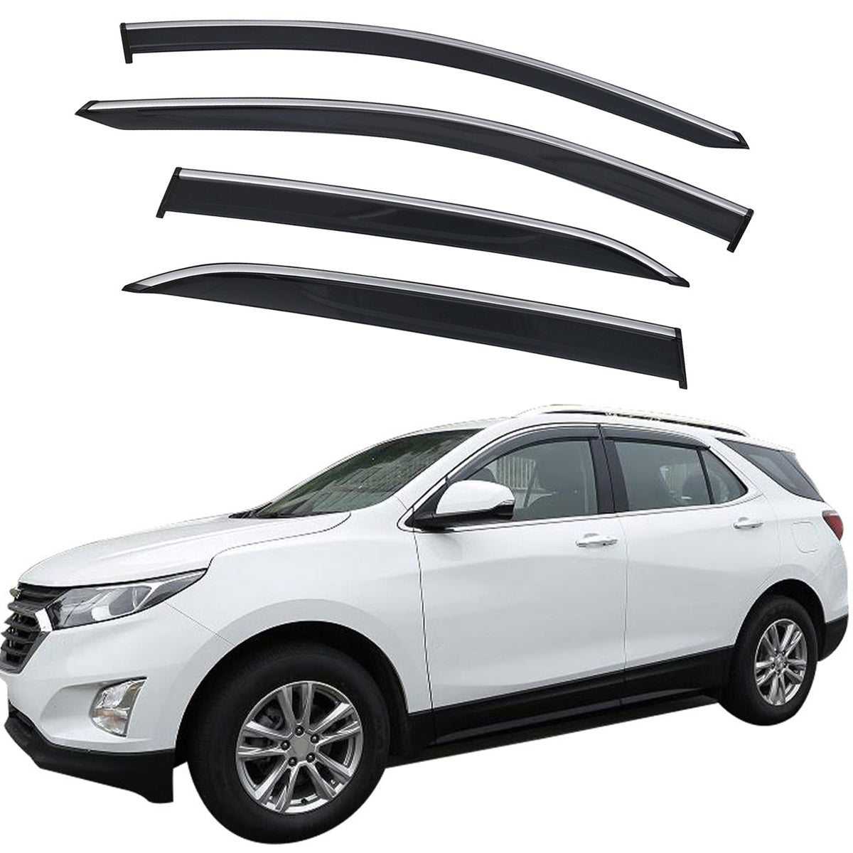 2018-2024 Chevrolet Equinox Acrylic Slim Style 4PC Window Visor Guard