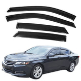 Window Visors for Chevy Impala 2014-2020 Slim Style Smoke Tinted Acrylic