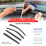 2024-2026 Chevrolet Traverse (Will Not Fit Traverse Limited) Tape-on Window Visors Sun Shades Vent Rain Guards Deflectors Acrylic Smoke/Tinted 4PCS