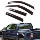 Visor Windows for Dodge Dakota Crew Cab 2000-2004 In Channel Acrylic