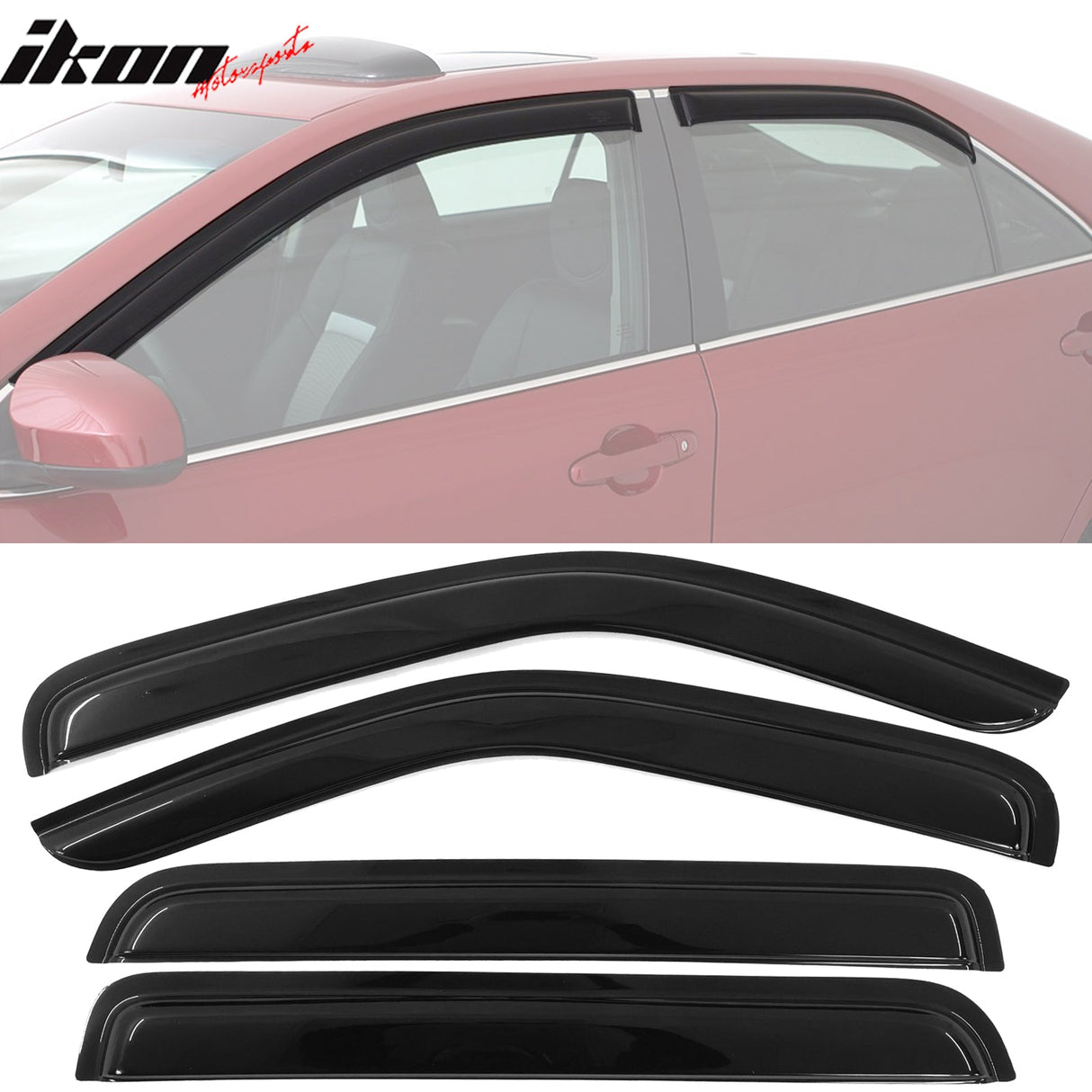 2007-2011 Dodge Nitro Slim Style Smoke Tinted Visor Windows Acrylic