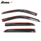 2009-2024 Dodge Ram 1500 Crew Slim Smoke Tinted Window Visor Acrylic
