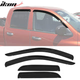 2002-2009 Dodge Ram Visor Windows Acrylic Slim Style Smoke Tinted 4PC