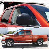 2002-2009 Dodge Ram Visor Windows Acrylic Slim Style Smoke Tinted 4PC