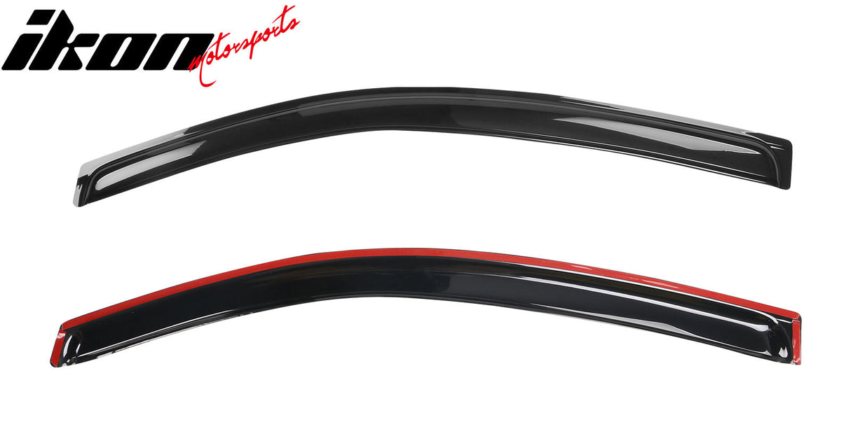 2012-2019 Fiat 500 Side Window Visors Acrylic Sun Rain Guard 2PCS