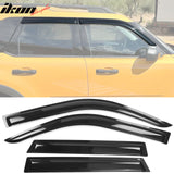 2021-2025 Ford Bronco Sport Slim Style Black Window Visors Acrylic 4PC