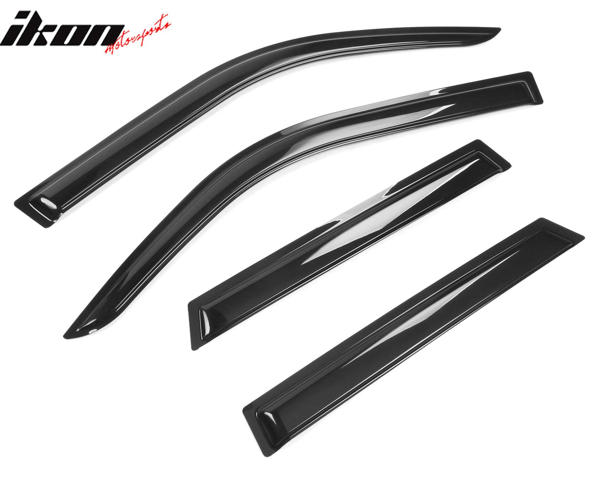 2021-2025 Ford Bronco Sport Slim Style Black Window Visors Acrylic 4PC