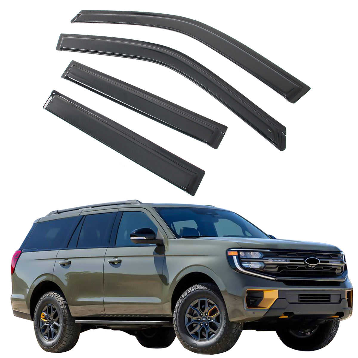 Window Visor for Ford Expedition & Lincoln Navigator 2018-2026 Smoke Acrylic