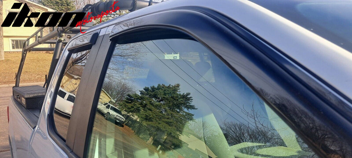 2015-2025 Ford F-Series Extended Cab Slim Style Window Visor Acrylic