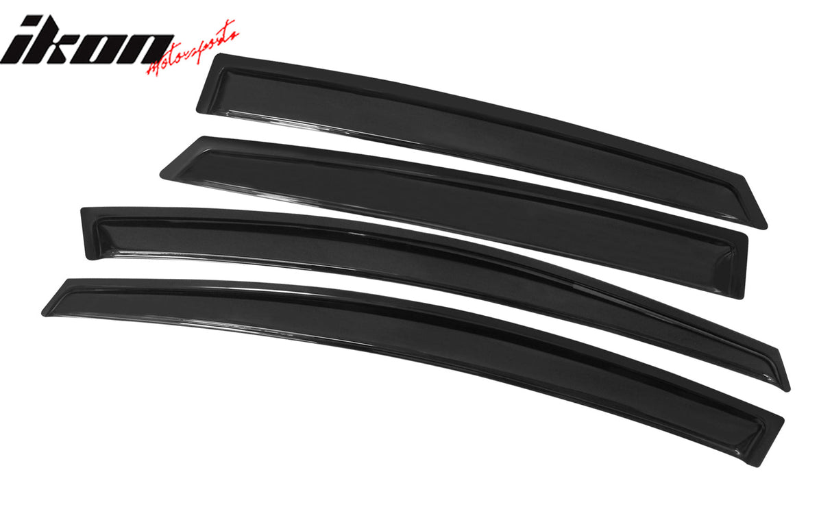 2012-2018 Ford Focus Tape on Window Visor Rain Guard Acrylic 4PC