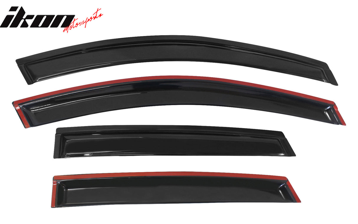 2008-2011 Ford Focus 4Door Acrylic 4PC Tape On Window Visors Guard