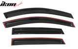 2008-2011 Ford Focus 4Door Acrylic 4PC Tape On Window Visors Guard