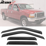 1999-2016 Ford F250-F550 Super Duty Crew Cab Tape On Window Visors