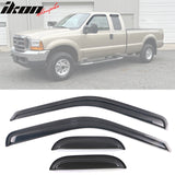 1999-2016 Ford F-250 F-350 Super Duty Window Visors Acrylic