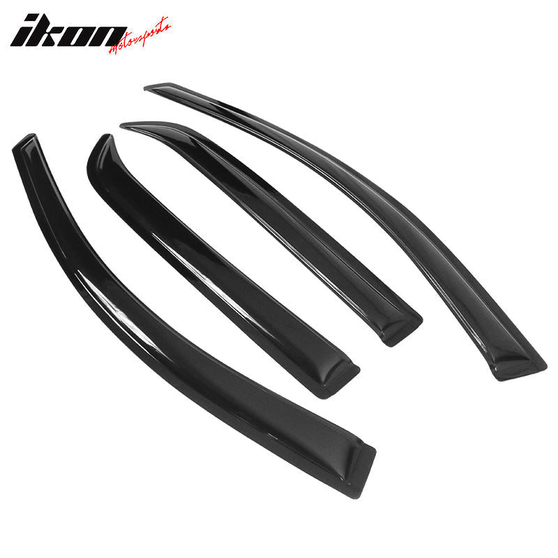 2007-2016 GMC Acadia Slim Style Smoke Tinted Visor Windows Acrylic 4PC