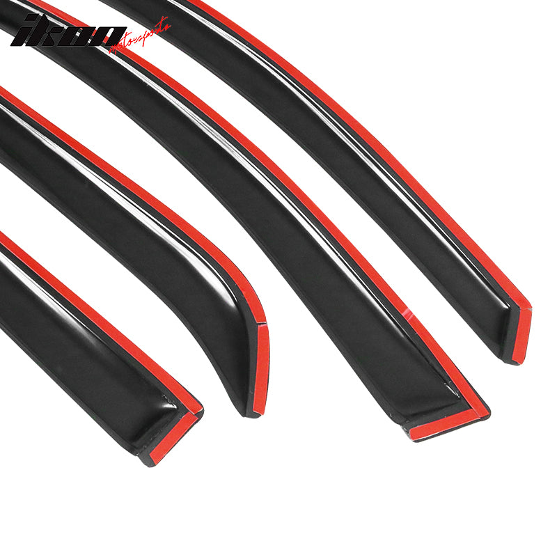 2007-2016 GMC Acadia Slim Style Smoke Tinted Visor Windows Acrylic 4PC