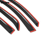 2007-2016 GMC Acadia Slim Style Smoke Tinted Visor Windows Acrylic 4PC