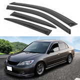 Window Visors for Honda Civic Sedan 2001-2005 Slim Smoke/Tinted Acrylic