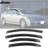 2006-2011 Honda Civic Sedan 4-Door Window Visor Acrylic 4PC Rain Guard
