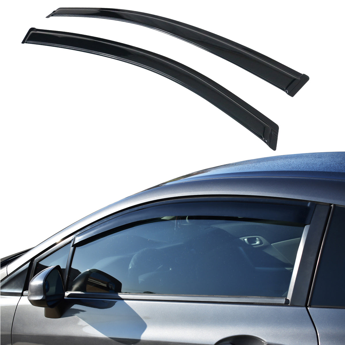 Window Visors for Honda Civic Coupe 2012-2015 2Pc Set Acrylic