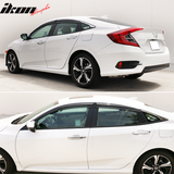 2016-2021 Honda Civic X 10th Gen Roof Spoiler MUG Window Visor Chrome