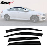 2016-2021 Honda Civic 4Dr Sedan 10th Generation Tape On Window Visor