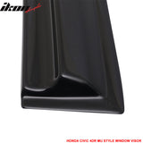 2016-2021 Honda Civic 4Dr Sedan 10th Generation Tape On Window Visor