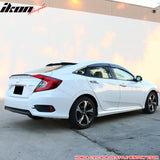 Fits 16-21 Civic X 10th Gen Sedan Roof Spoiler OE Window Visor ABS