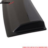 Fits 16-21 Civic X 10th Gen Sedan Roof Spoiler OE Window Visor ABS