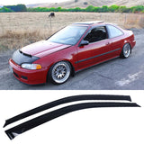 1992-1995 Honda Civic Coupe Hatchback Slim Smoke Window Visors Acrylic