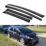 2009-2014 Honda Fit Window Visors Slim Style Smoke Rains Guards Acryli