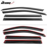 2003-2008 Honda Pilot Slim Style Tape On Smoke Acrylic Visor Windows